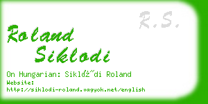 roland siklodi business card